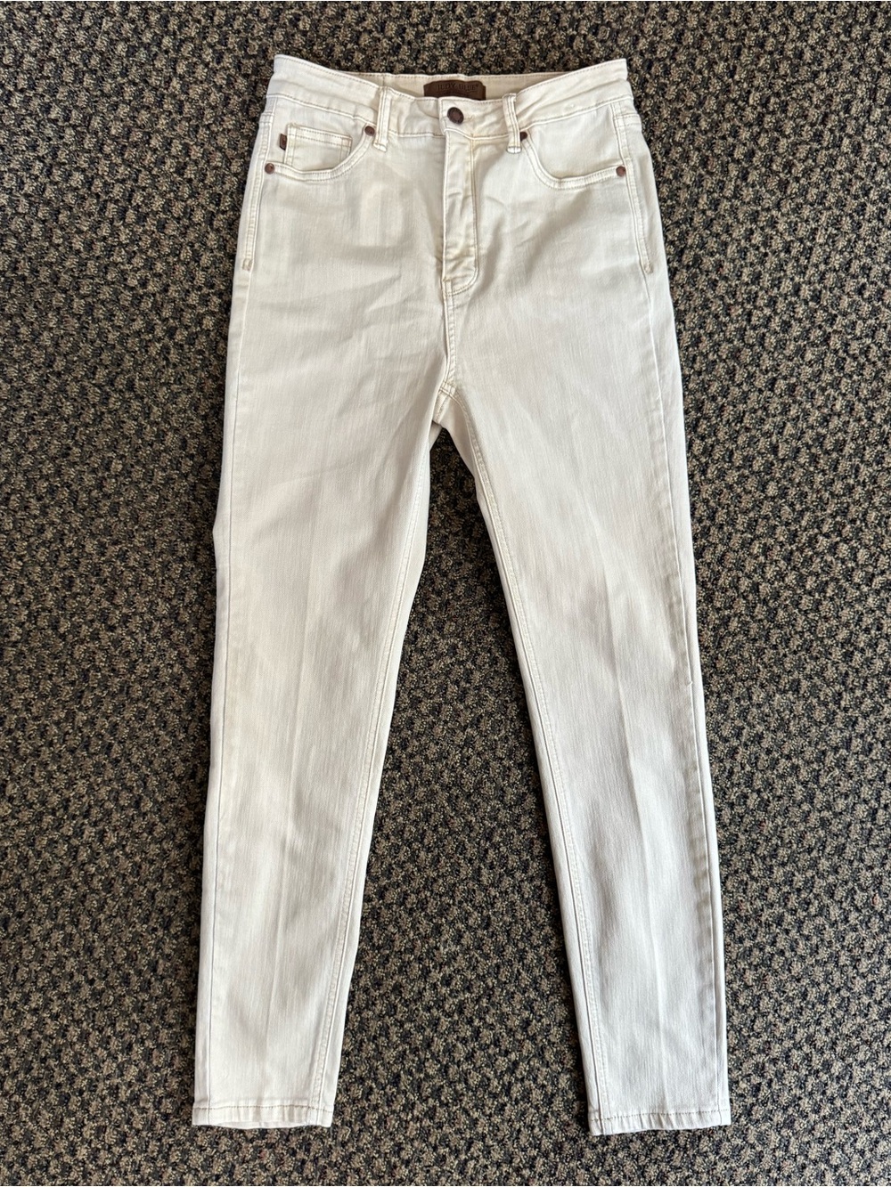 Judy Blue Bone Colored Tummy Control Skinny Jeans Size 9/29 Style JB88845